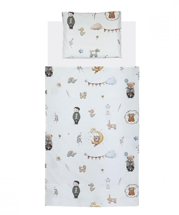 Textil posteljina (navlake) za krevetac za dečake Retro Mede - 120x80 cm