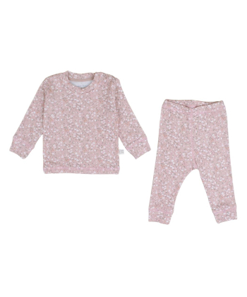 Just Kiddin Organic pidžama za devojčice 3-6 meseci Little Flowers Rose - 18000473