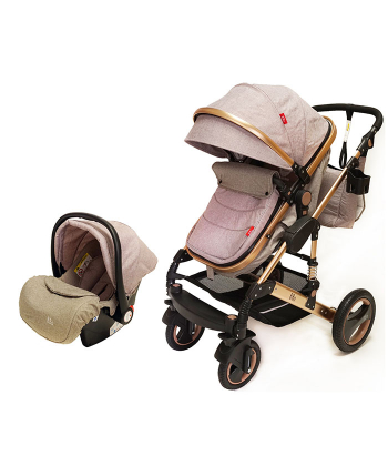 BBO Matrix kolica za bebe sa auto sedištem 0-13 kg bež