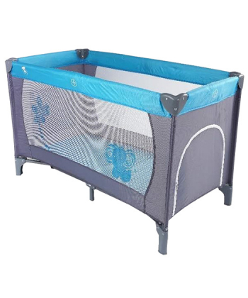 BBO Prenosivi Krevetac za Bebe 1 Nivo Sivo&Plavi