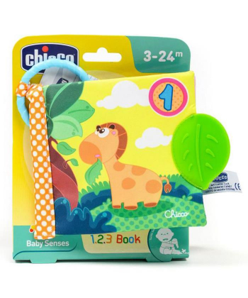 Chicco edukativna igračka za bebe mekana knjiga 1 2 3