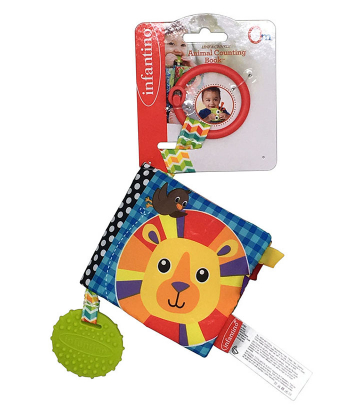 Infantino igračka za bebe edukativna knjiga i glodalica 115041