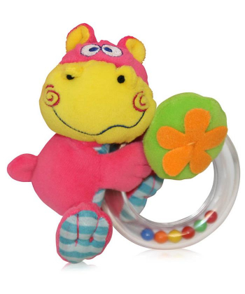 Lorelli Bertoni Igračka zvečka za bebe Hippo Pink