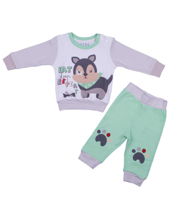 My baby pidžama za bebe Kuca Zelena vel. 62 - 3007