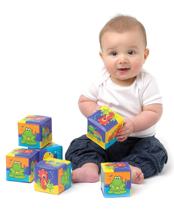 Playgro plišane igračka za bebe kocke 6 meseci + 181170