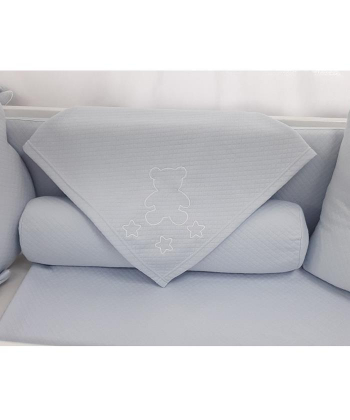 Textil Pamučni prekrivač za bebe PEPITO 80x90 cm - Plavi