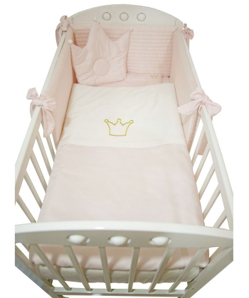 Textil komplet posteljina za krevetac za bebe Lux Roza