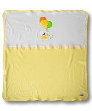 Textil letnja deka Veseli Drugari 80 X 90 Žuta