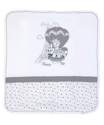 Tri Drugara u Parizu pamučni prekrivač za bebe 80x85 cm - Sivi