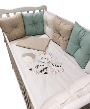 Tri drugara Jastučići komplet posteljine za bebe Bež - 120x60 cm