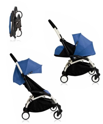 Yoyo kolica za bebe sa paketom od rodjenja plava 