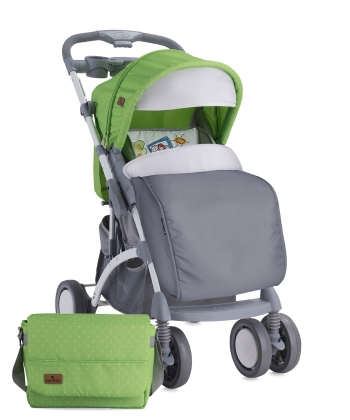 Lorelli Bertoni kolica za bebe Apollo Green & Grey Car i torba za mame