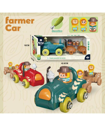 Merx igračka za decu sastavi traktor sa prikolicom - A072760