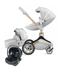 Hot Mom kolica za bebe 3 u 1 Roto Grey