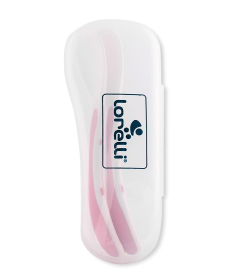 Lorelli Bertoni kašike za bebe sa kutijom 2 kom - Pink