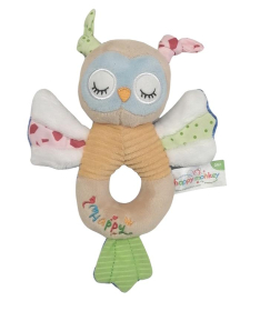 Jungle plišana igračka za bebe sa zvečkom Happy Owl - 32002025
