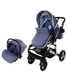 BBO Matrix kolica za bebe sa auto sedištem 0-13 kg plava