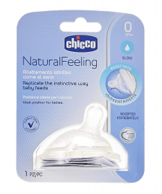 Chicco NaturalFeeling cucla za flašice silikon 0 meseci +