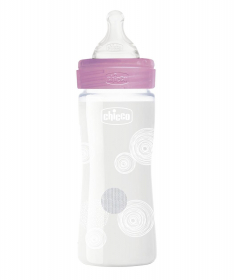 Chicco WB Staklena flašica za bebe 240ml - Roza