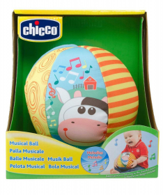 Chicco igračka za bebe plišana muzička lopta 