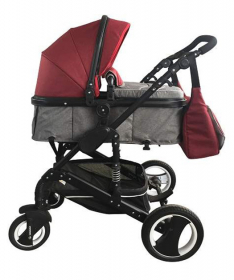 BBO Matrix kolica za bebe sa auto sedištem 0-13 kg crvena