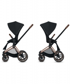 Cybex Priam kolica za bebe + Auto sedište Aton 5 - Soho Grey&Chrome&Brown