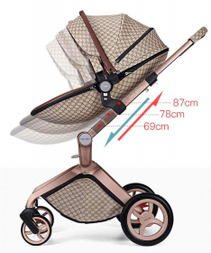 Hot Mom kolica za bebe 2 u 1 Light Browning