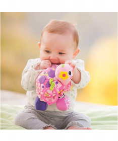 Infantino plišana igračka sa ogledalom za bebe Roze kornjača 0 meseci + 005053