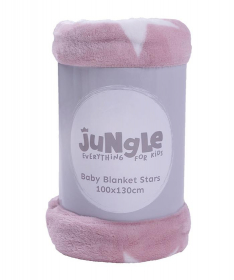 Jungle ćebe za bebe ZVEZDICE Svetlo Roze 130X100 cm