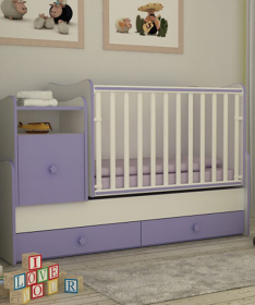 Lorelli Bertoni krevetac za bebe 5 u 1 Maxi Plus White Walnut
