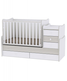 Lorelli Bertoni krevetac za bebe 5 u 1 Maxi Plus White Light Oak