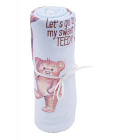 My baby pamučni prekrivač za bebe Teddy Bear 77x99 cm - 231133