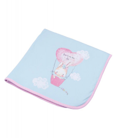 My baby pamučni prekrivač za bebe Zeka roze 77x99 cm - 232033