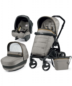 Peg Perego kolica za bebe 3 u 1 Book Plus Black XL Luxe Grey