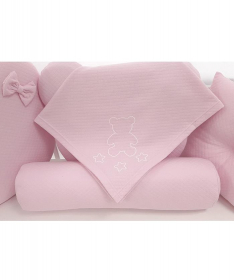 Textil Pamučni prekrivač za bebe PEPITO 80x90 cm - Roze