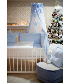 Textil komplet posteljina za krevetac za bebe Lux Plava