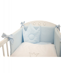 Textil komplet posteljina za krevetac za bebe Lux Plava