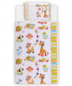 Textil posteljina za bebe Happy Animals 120x80 cm