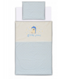 Textil posteljina za krevetac za bebe Slatki snovi plava