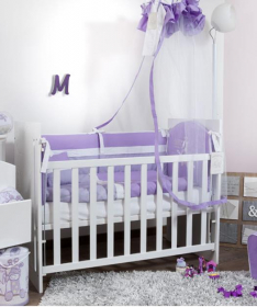 Tri Drugara komplet posteljina za krevetac za bebe lila