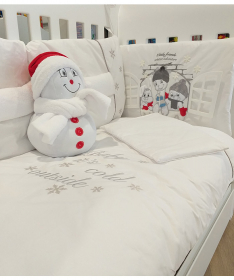 Tri drugara na snegu komplet posteljine za krevetac 120x60 cm