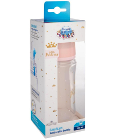 Canpol Babies flašica 240 ml široki vrat pp - royal baby 35/234 pink
