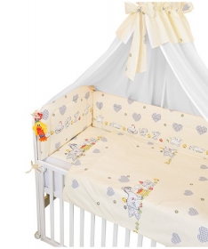 Textil komplet posteljine za bebe PICCOLO - Žuto Magarence