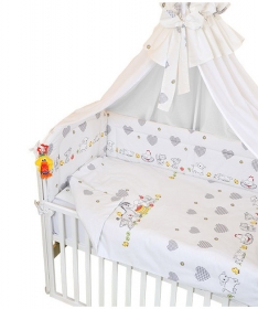 Textil komplet posteljine za bebe PICCOLO - Sivo magarence