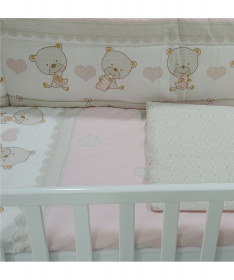 Kiddy JOY posteljina za bebe Meda roza