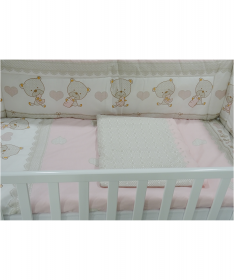 Kiddy JOY posteljina za bebe Meda roza
