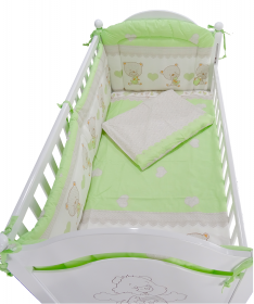 Kiddy JOY posteljina za bebe Meda zelena