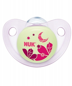 NUK Nocna silikonska laza (varalica) za bebe pink blossomos 0-6m