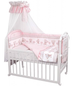 Textil komplet posteljine za bebe Meda 140 x 70 cm - rosa