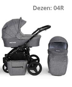 Kunert Rotax kolica za bebe 2u1 (kolica+nosiljka) crni ram